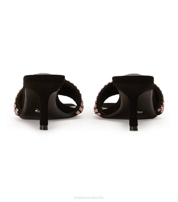niedrige Absätze| de Tony Bianco Frauen Amos Heels Kristallrosa/schwarzes Wildleder 4624290